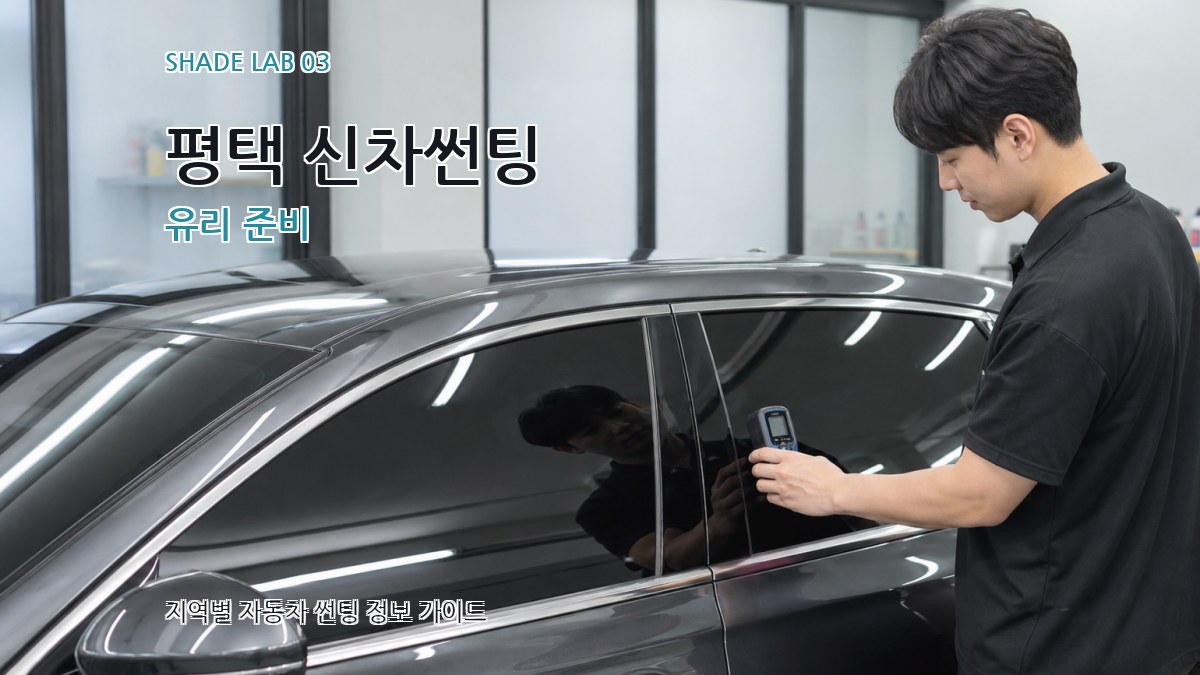평택 신차썬팅 유리 준비