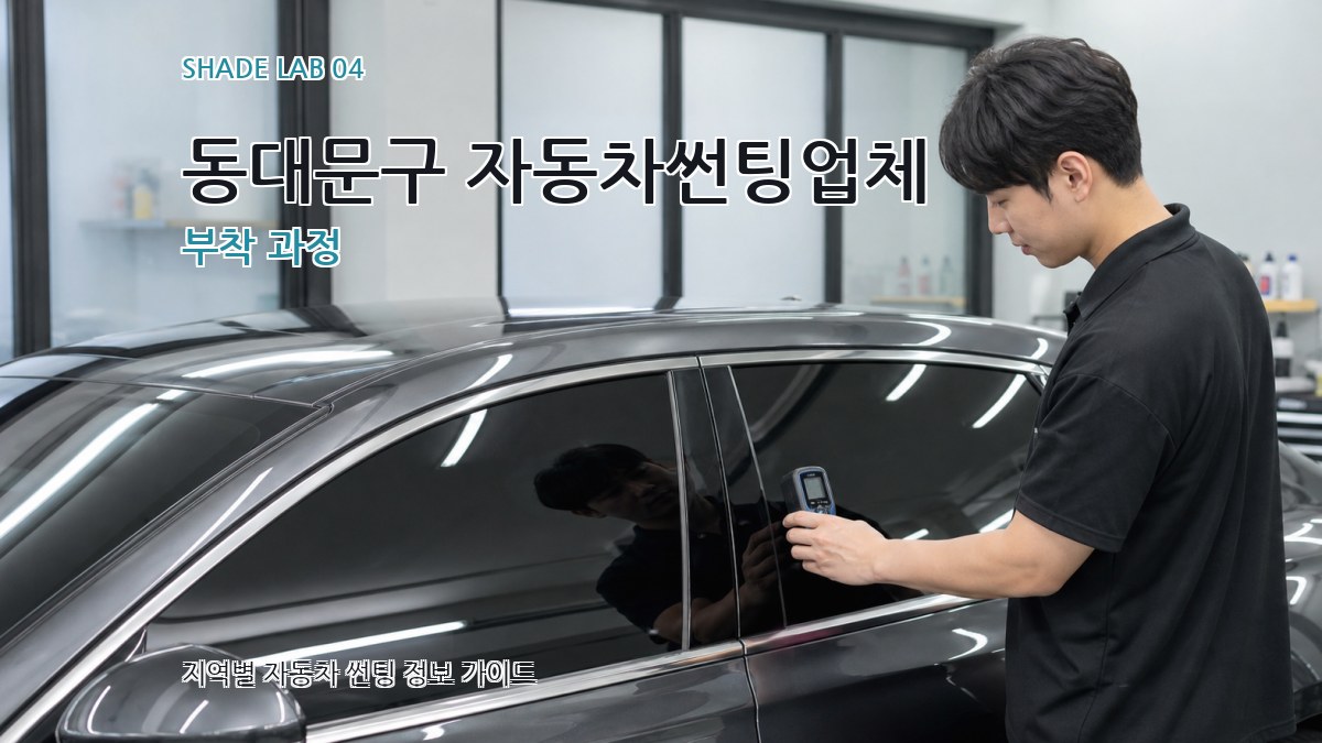 동대문구 자동차썬팅업체 부착 과정