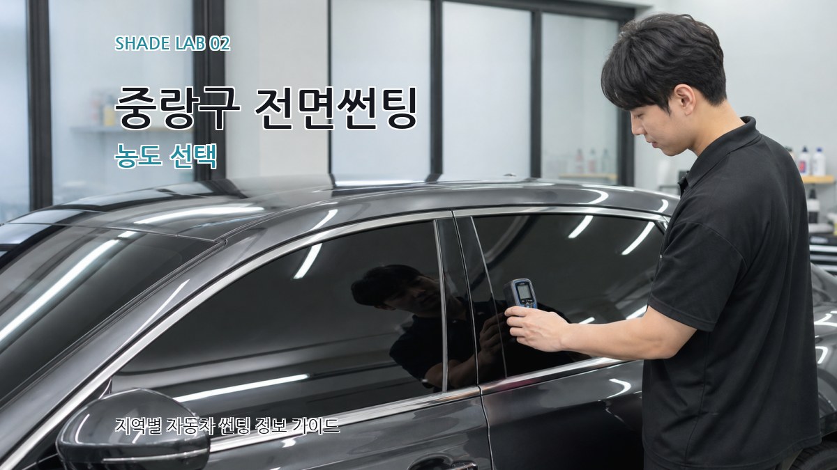 중랑구 전면썬팅 농도 선택