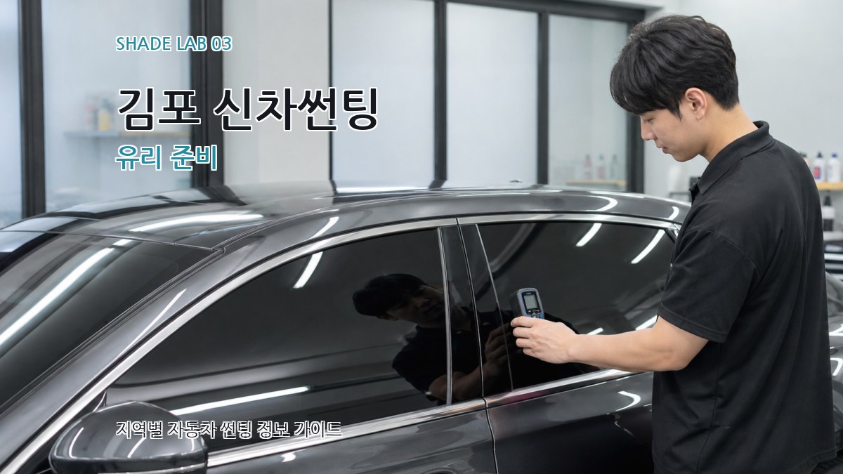 김포 신차썬팅 유리 준비