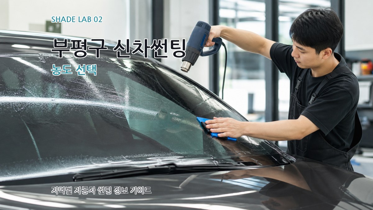 부평구 신차썬팅 농도 선택