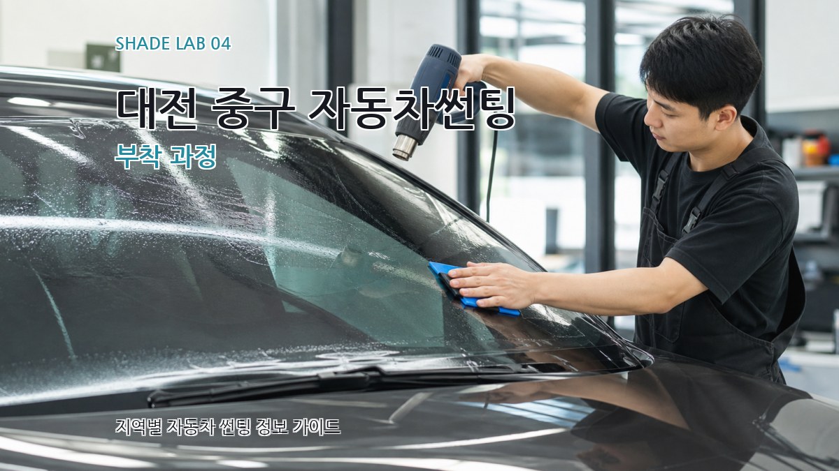 대전 중구 자동차썬팅 부착 과정