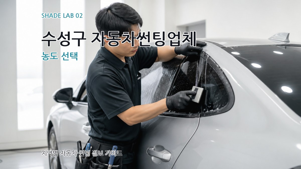 수성구 자동차썬팅업체 농도 선택