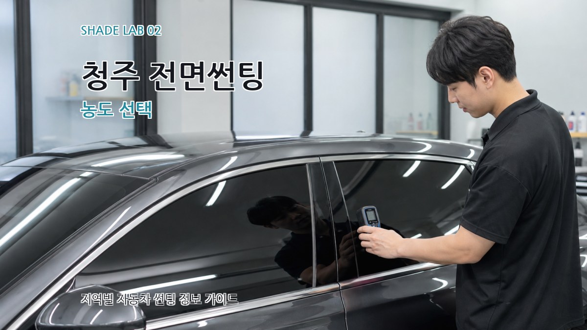 청주 전면썬팅 농도 선택