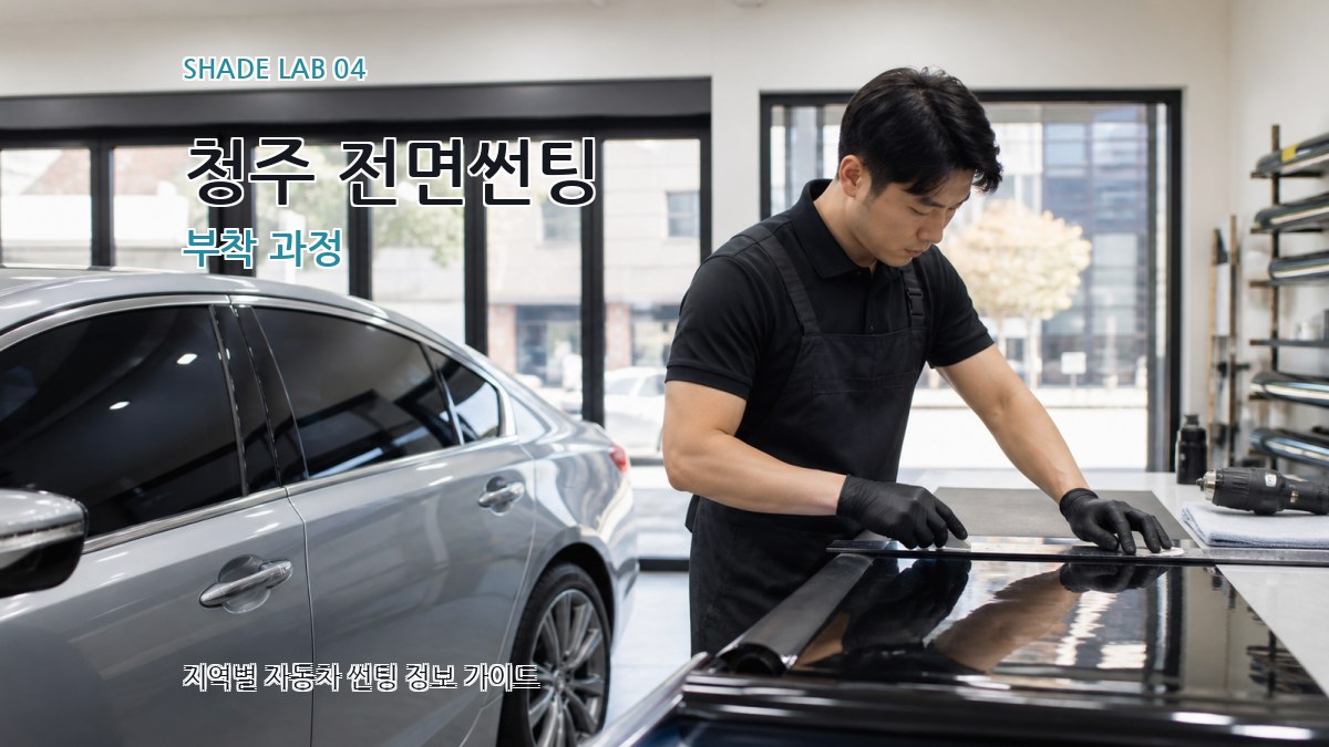 청주 전면썬팅 부착 과정