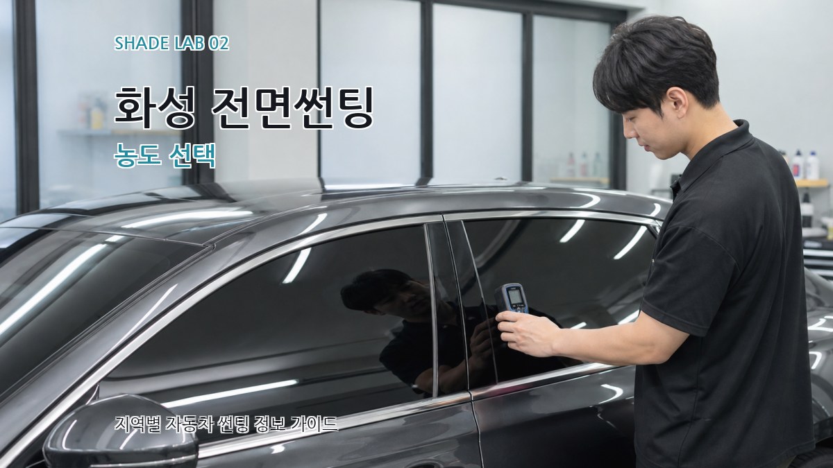 화성 전면썬팅 농도 선택