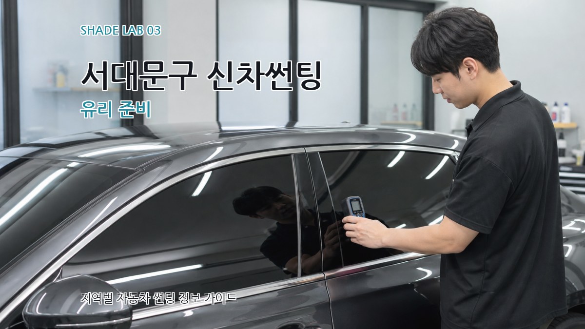 서대문구 신차썬팅 유리 준비