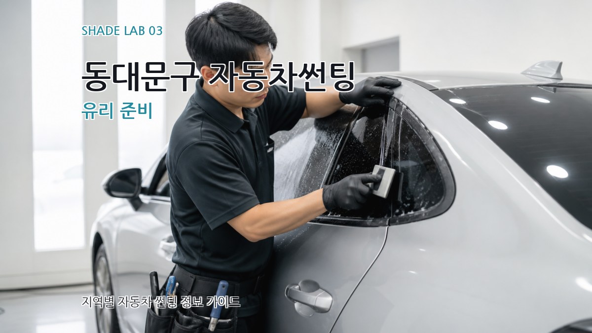 동대문구 자동차썬팅 유리 준비