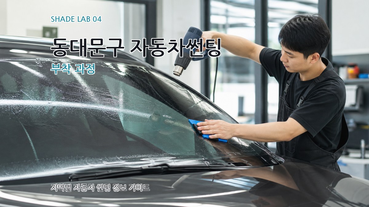 동대문구 자동차썬팅 부착 과정