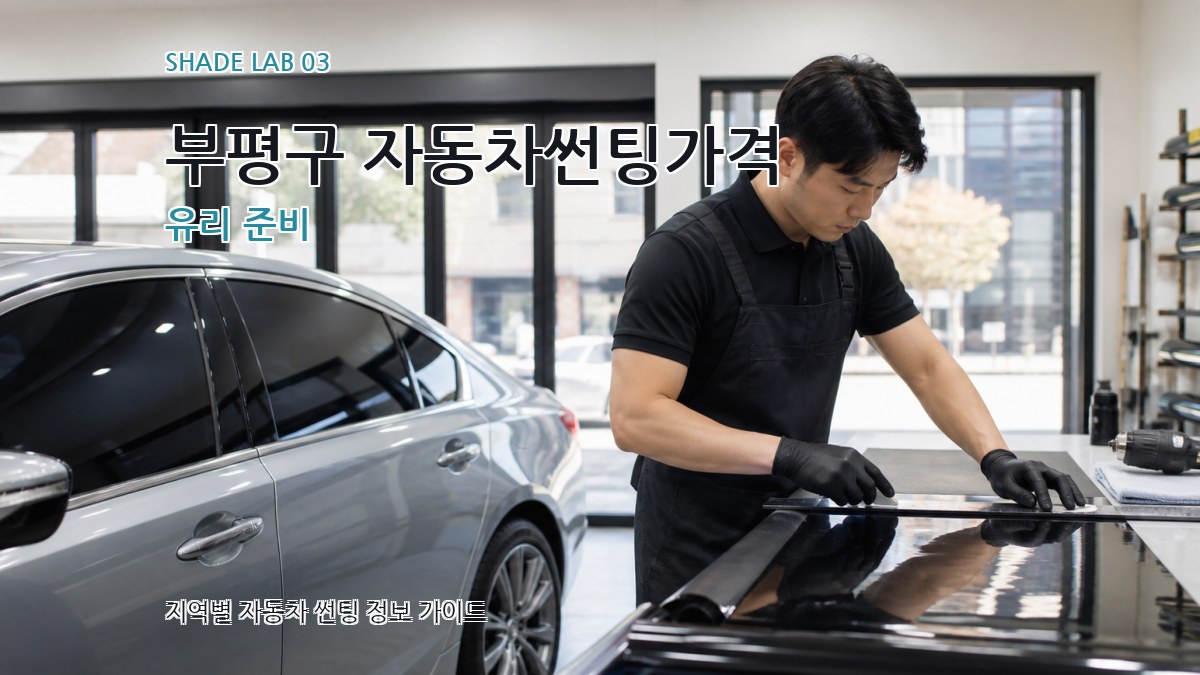 부평구 자동차썬팅가격 유리 준비