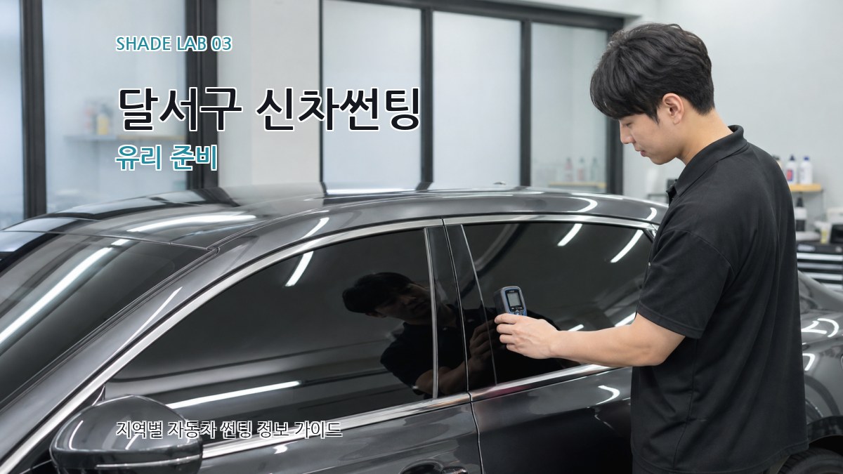 달서구 신차썬팅 유리 준비