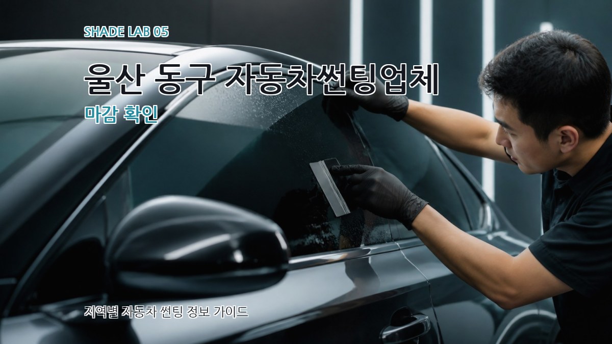 울산 동구 자동차썬팅업체 마감 확인