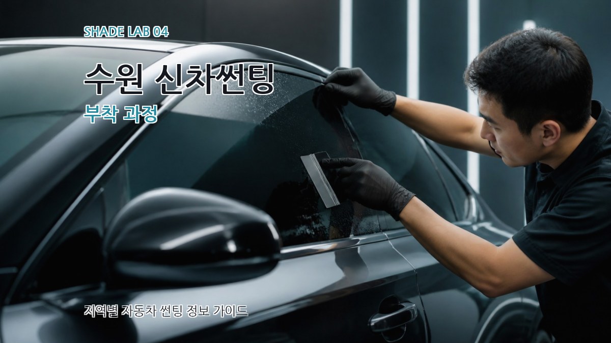 수원 신차썬팅 부착 과정