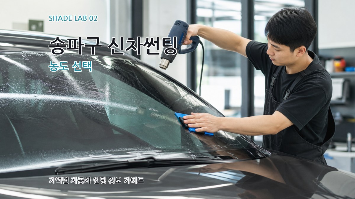 송파구 신차썬팅 농도 선택