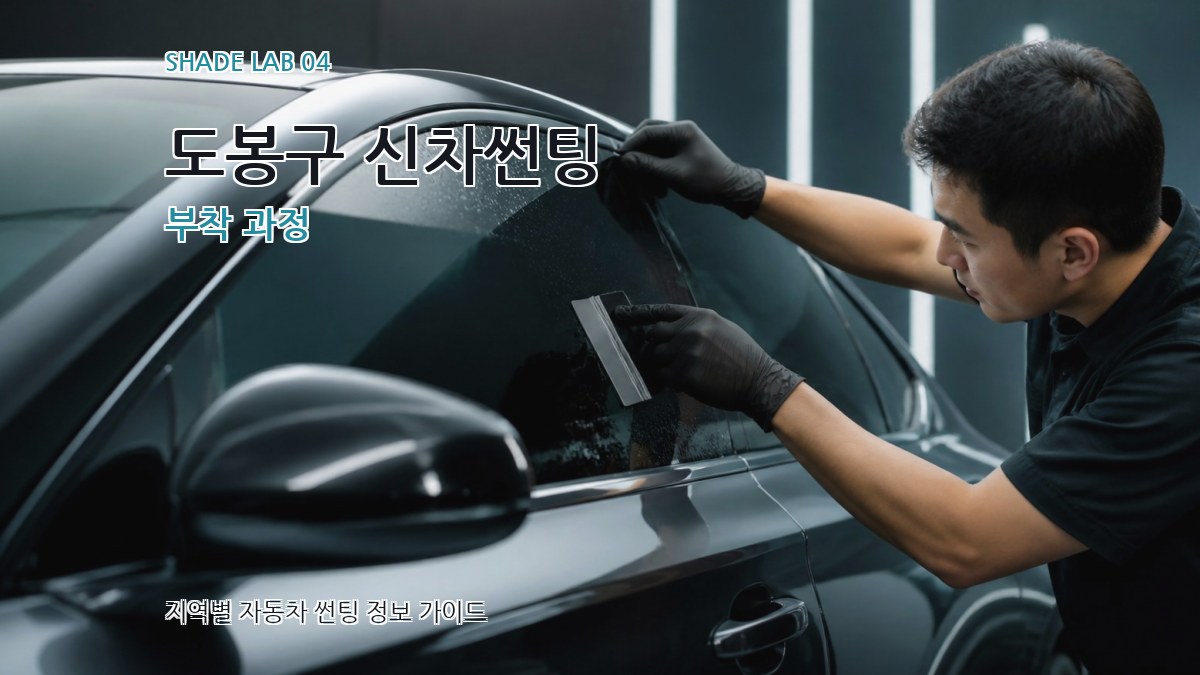 도봉구 신차썬팅 부착 과정