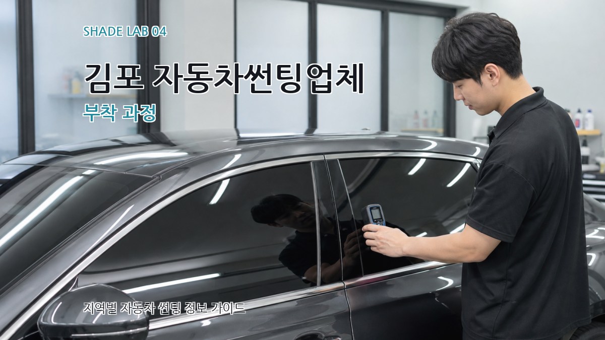 김포 자동차썬팅업체 부착 과정