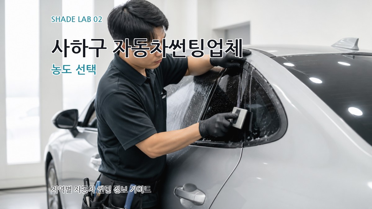사하구 자동차썬팅업체 농도 선택