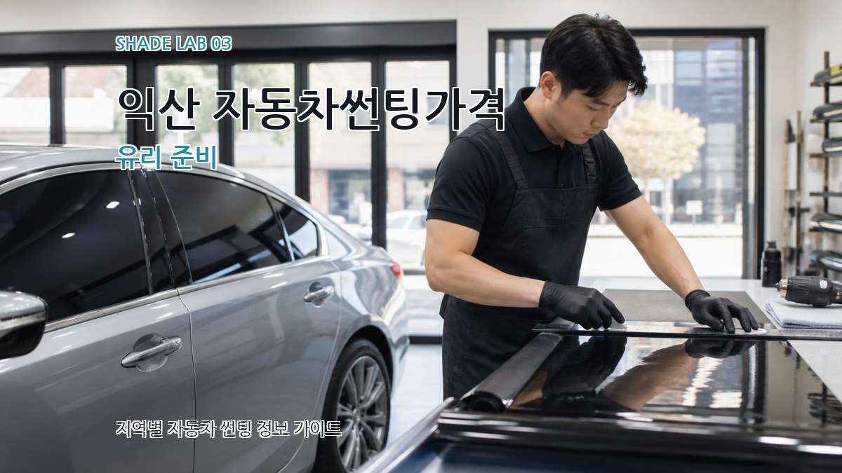 익산 자동차썬팅가격 유리 준비