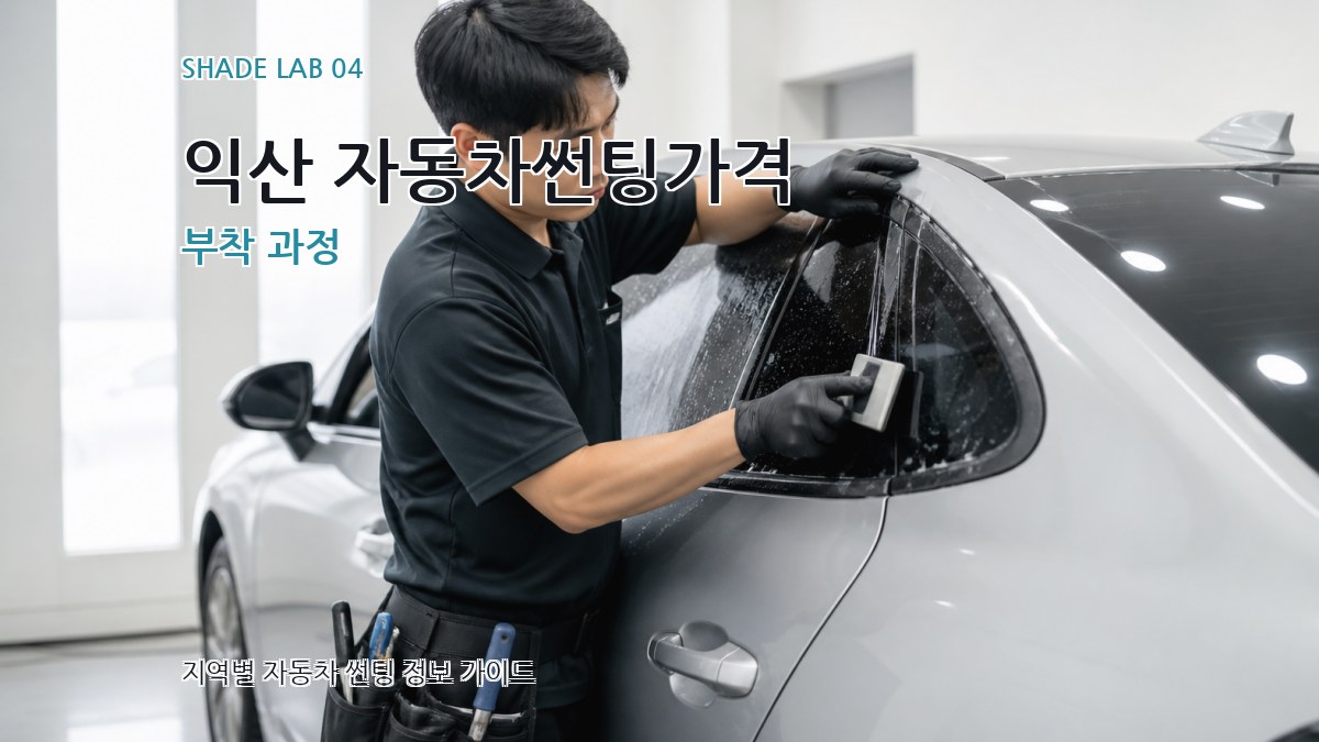 익산 자동차썬팅가격 부착 과정