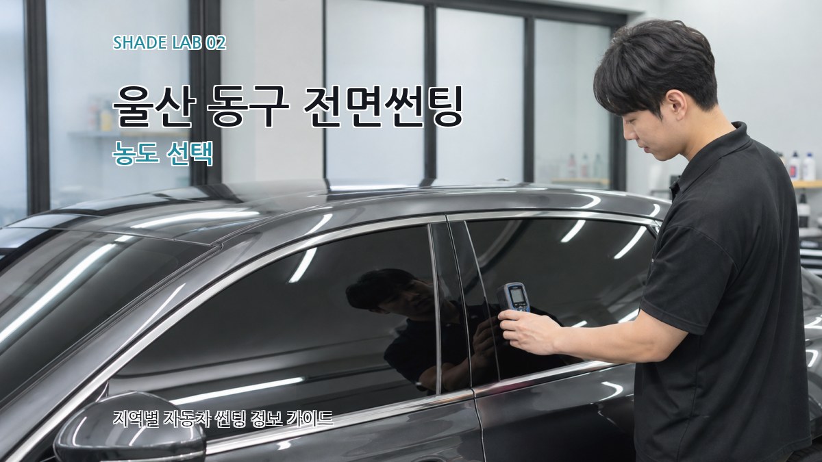울산 동구 전면썬팅 농도 선택