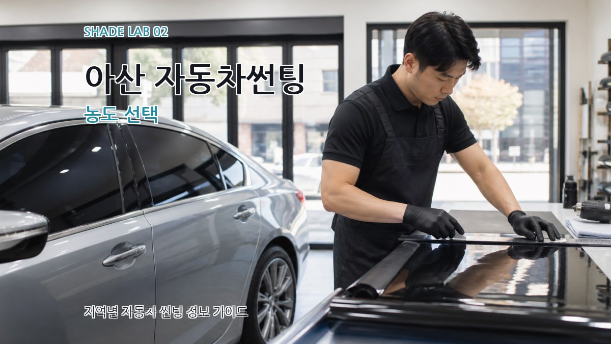 아산 자동차썬팅 농도 선택