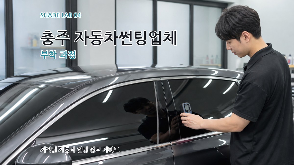 충주 자동차썬팅업체 부착 과정