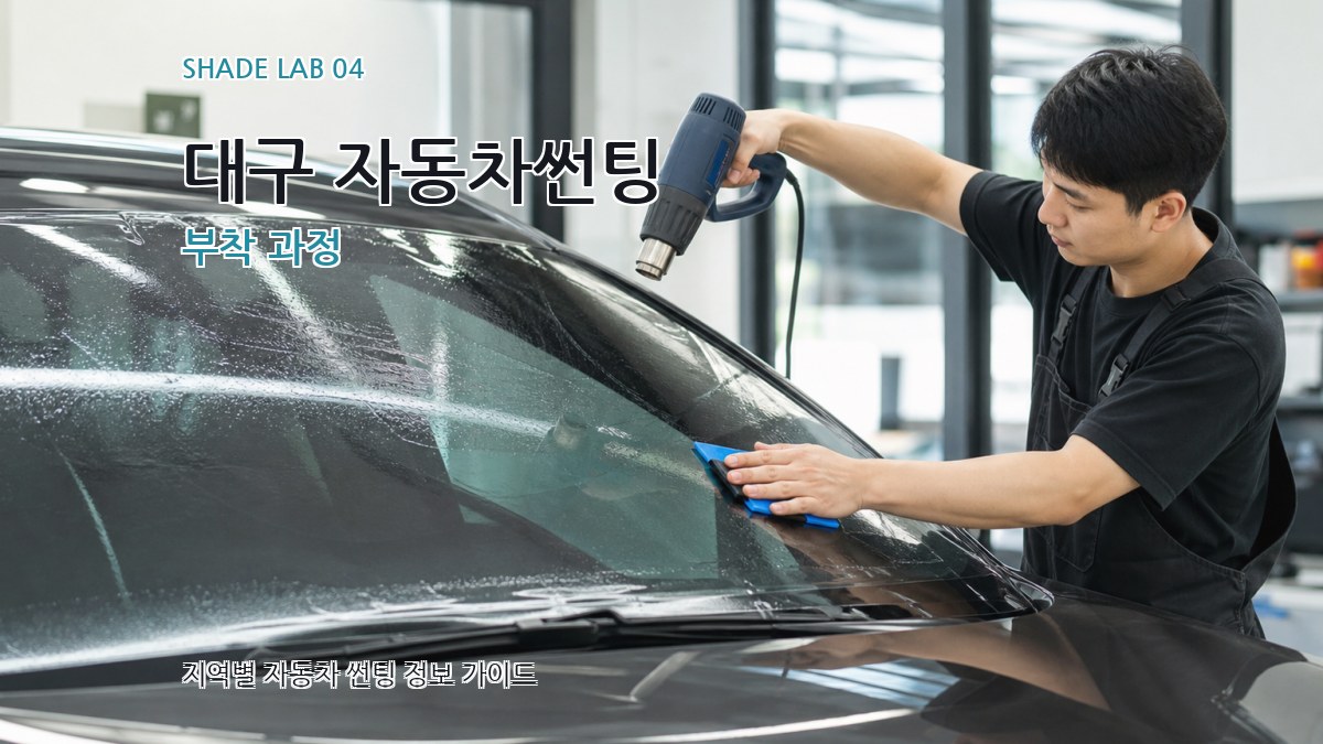 대구 자동차썬팅 부착 과정
