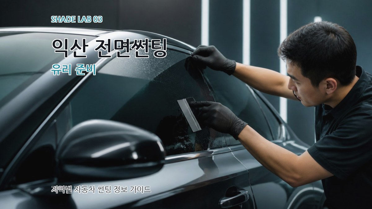 익산 전면썬팅 유리 준비
