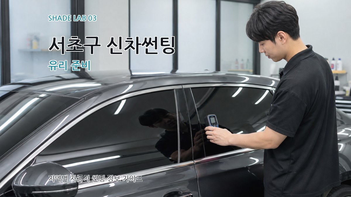 서초구 신차썬팅 유리 준비
