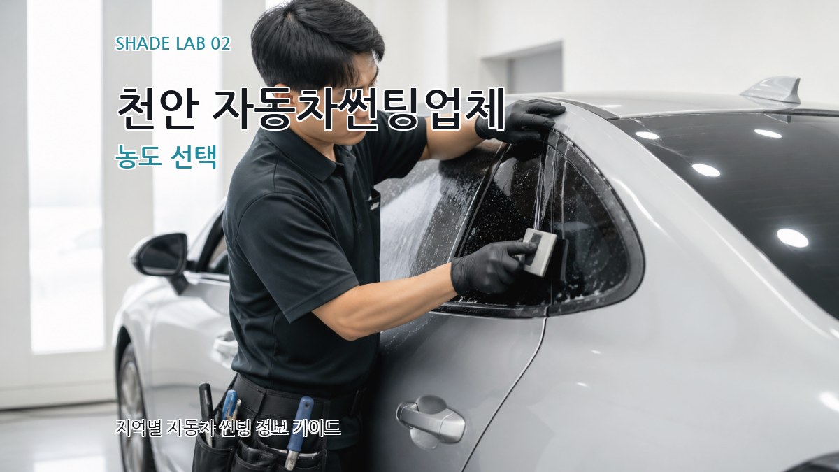 천안 자동차썬팅업체 농도 선택
