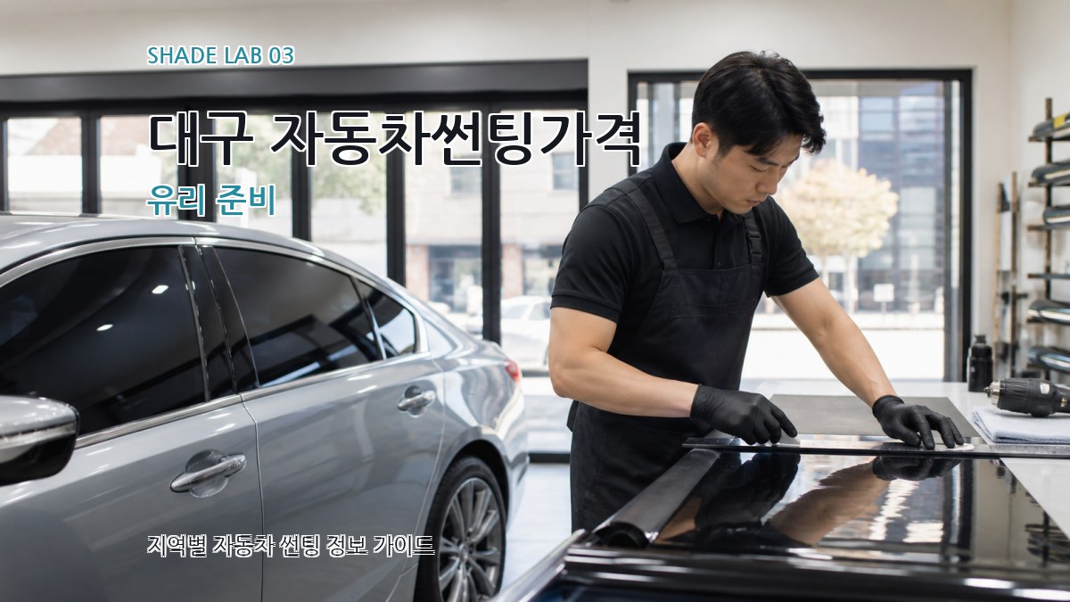 대구 자동차썬팅가격 유리 준비