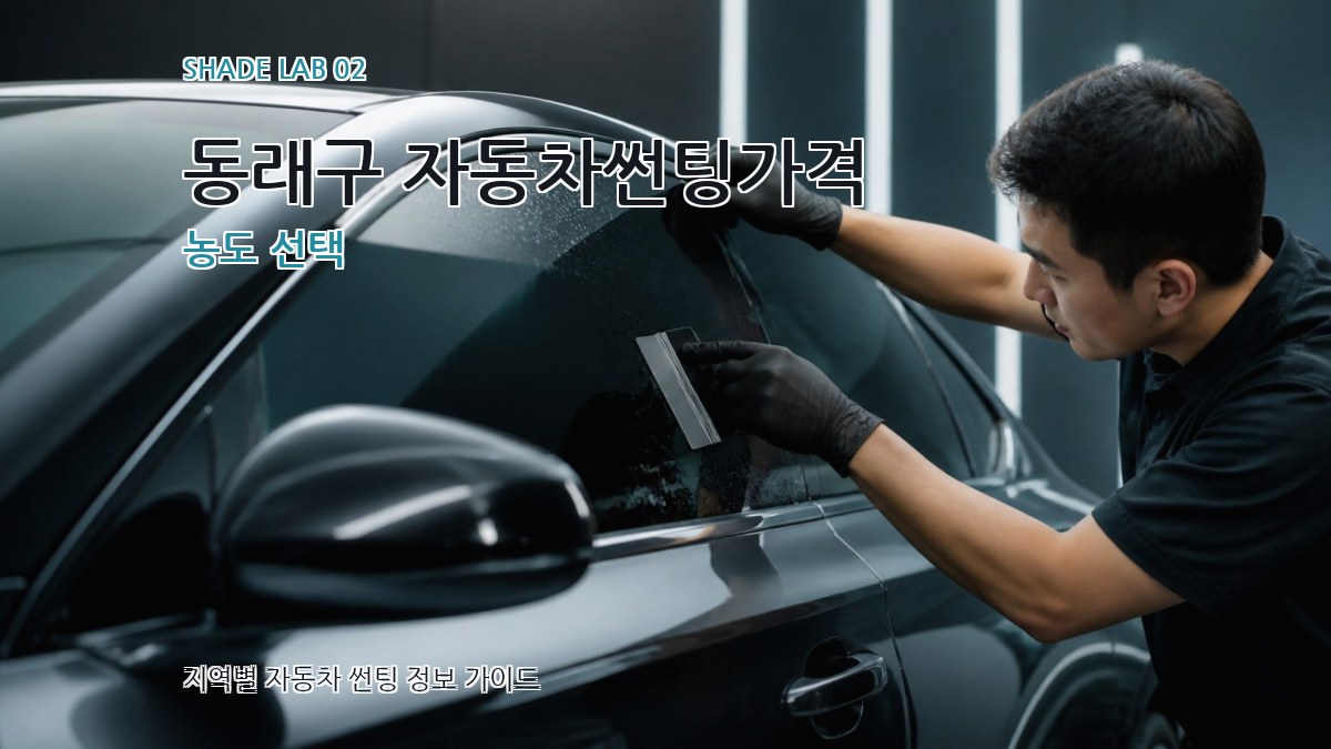 동래구 자동차썬팅가격 농도 선택