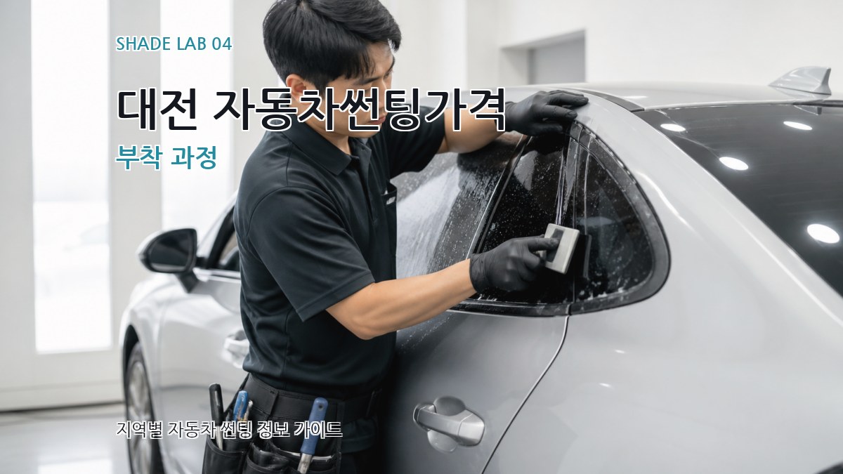 대전 자동차썬팅가격 부착 과정