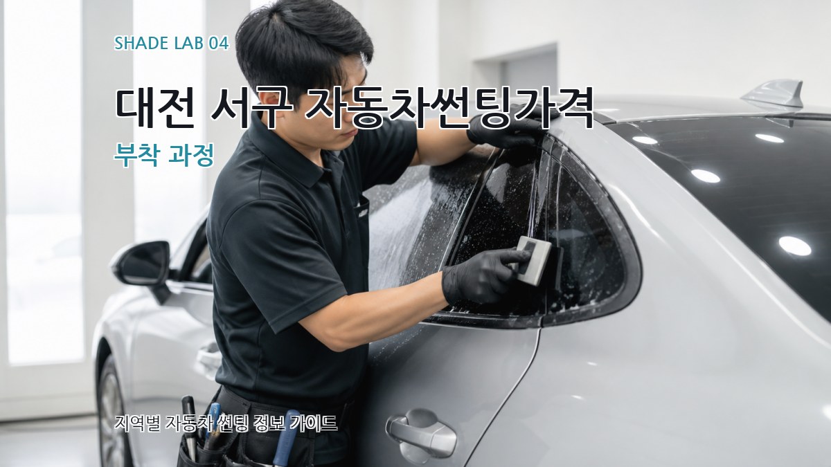 대전 서구 자동차썬팅가격 부착 과정
