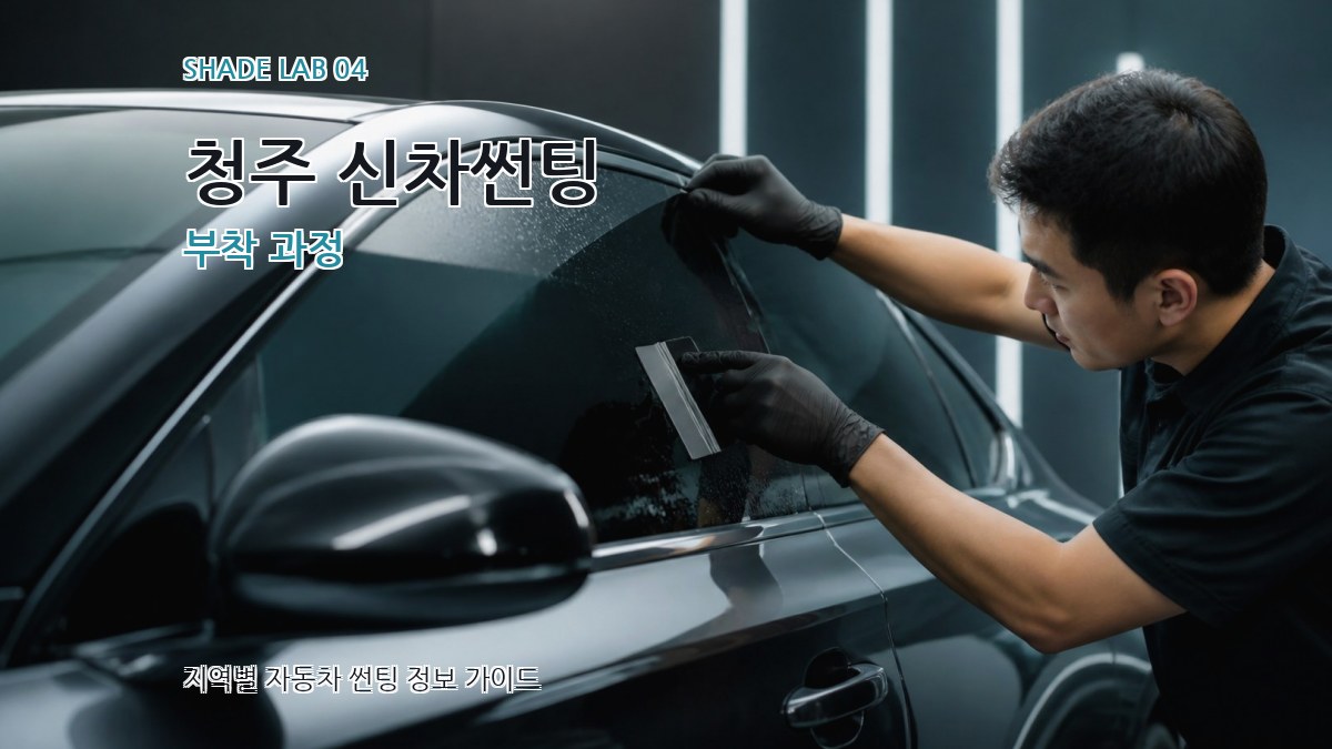 청주 신차썬팅 부착 과정