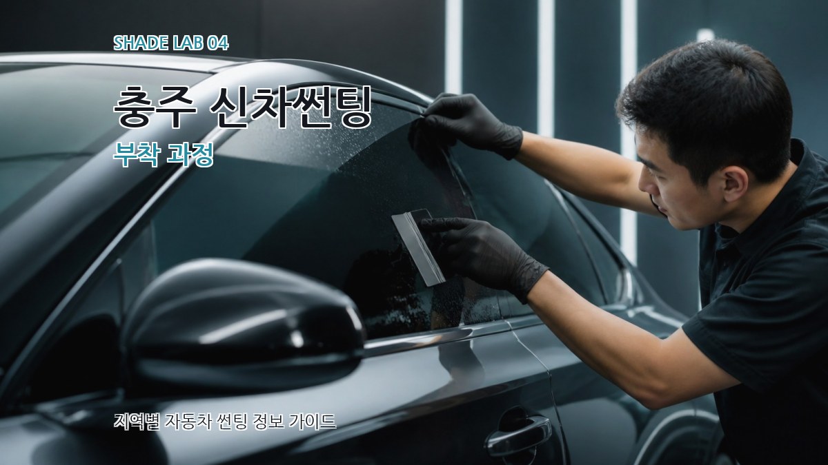 충주 신차썬팅 부착 과정