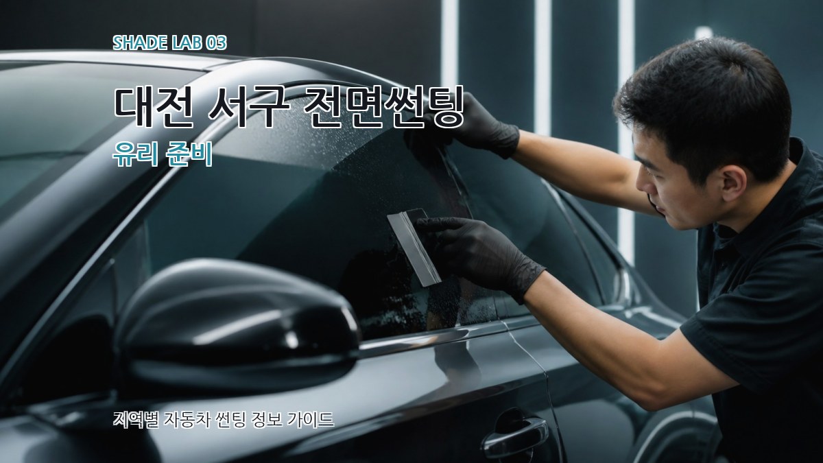 대전 서구 전면썬팅 유리 준비