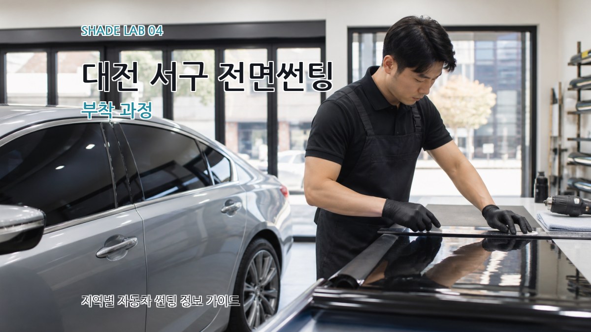 대전 서구 전면썬팅 부착 과정