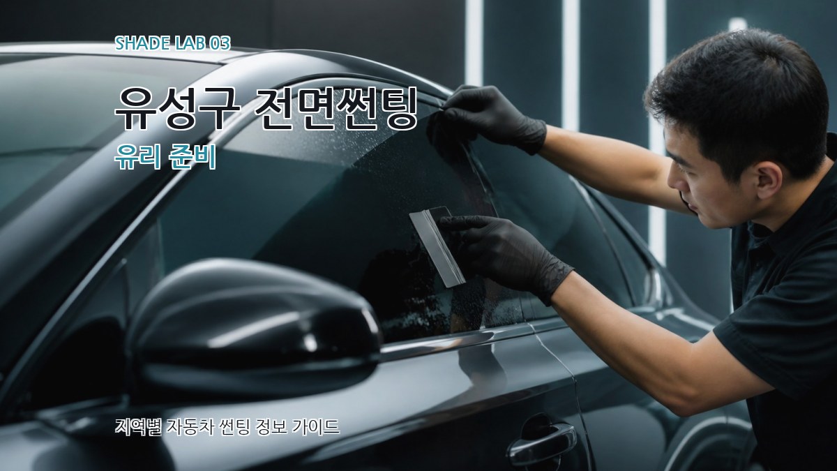 유성구 전면썬팅 유리 준비