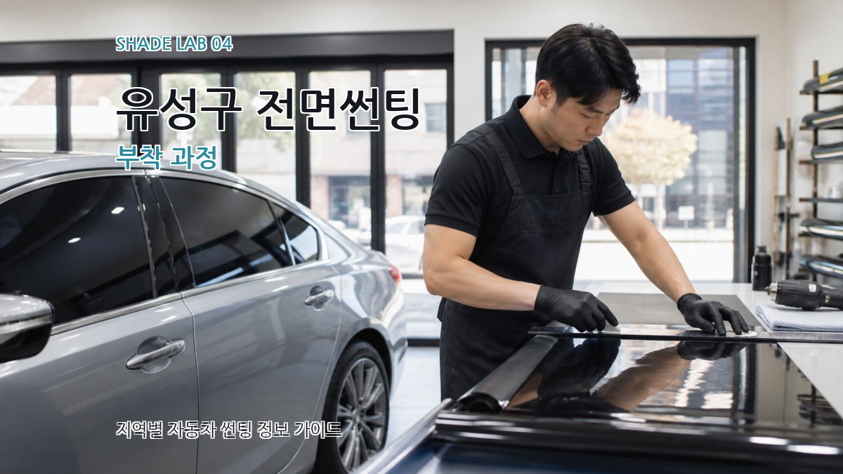 유성구 전면썬팅 부착 과정
