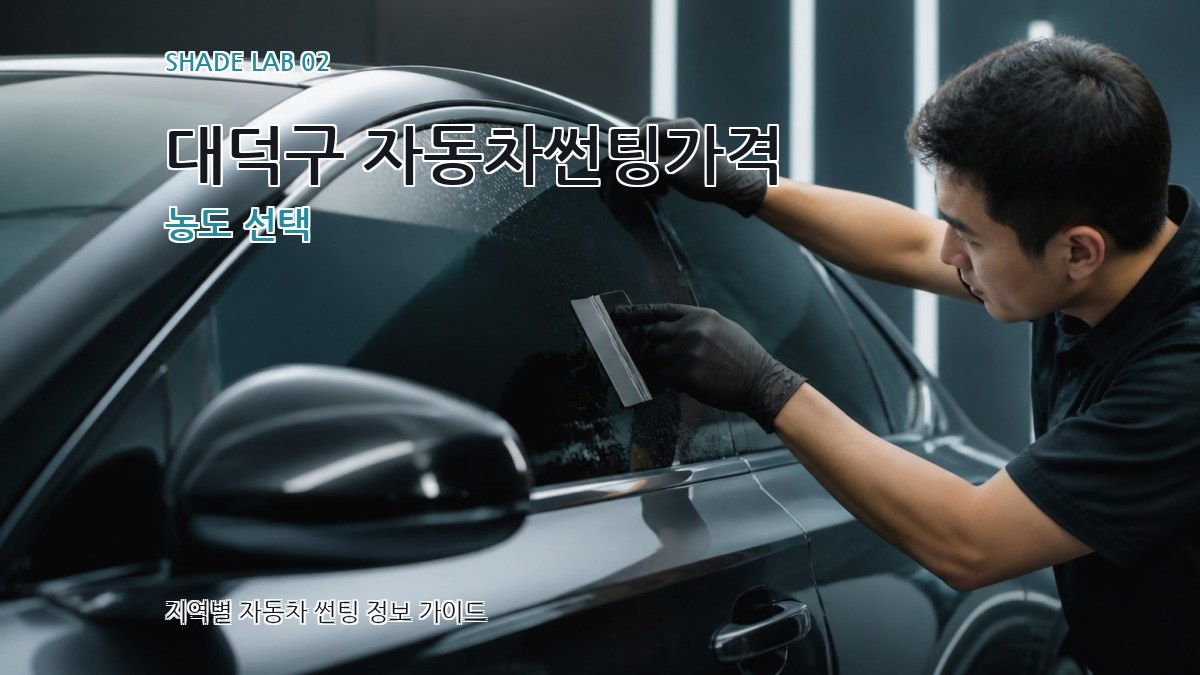 대덕구 자동차썬팅가격 농도 선택
