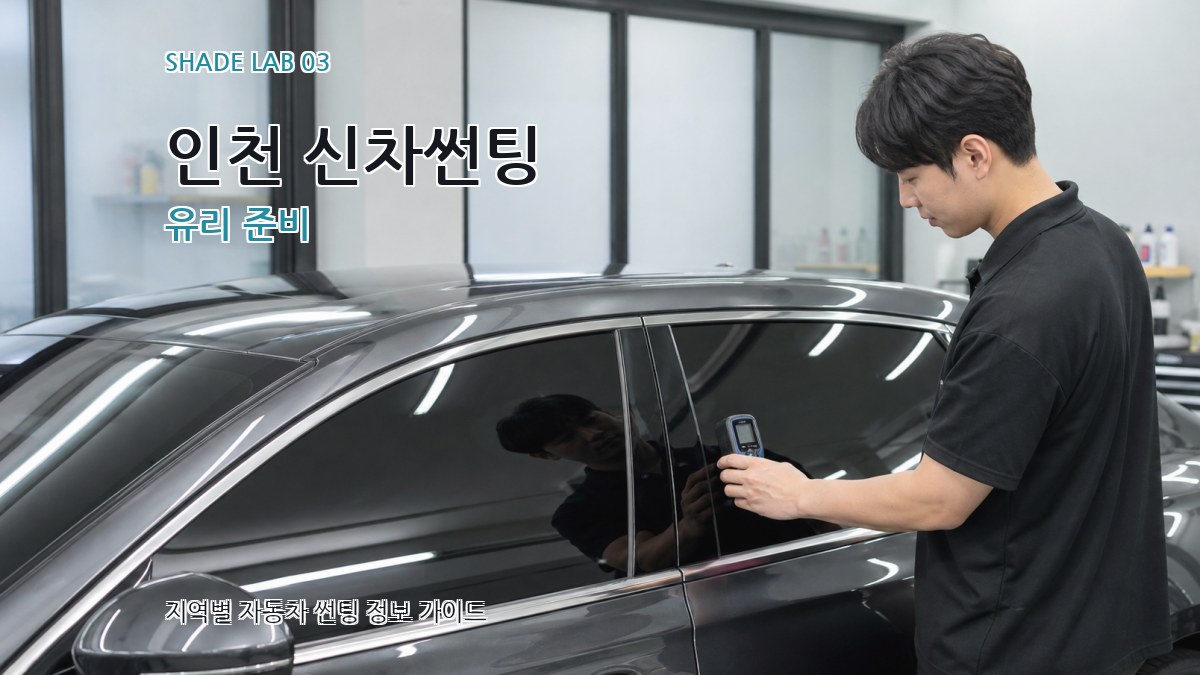 인천 신차썬팅 유리 준비