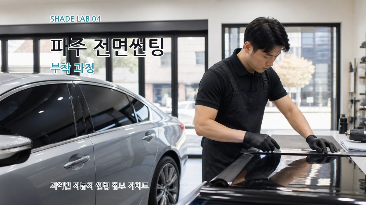 파주 전면썬팅 부착 과정