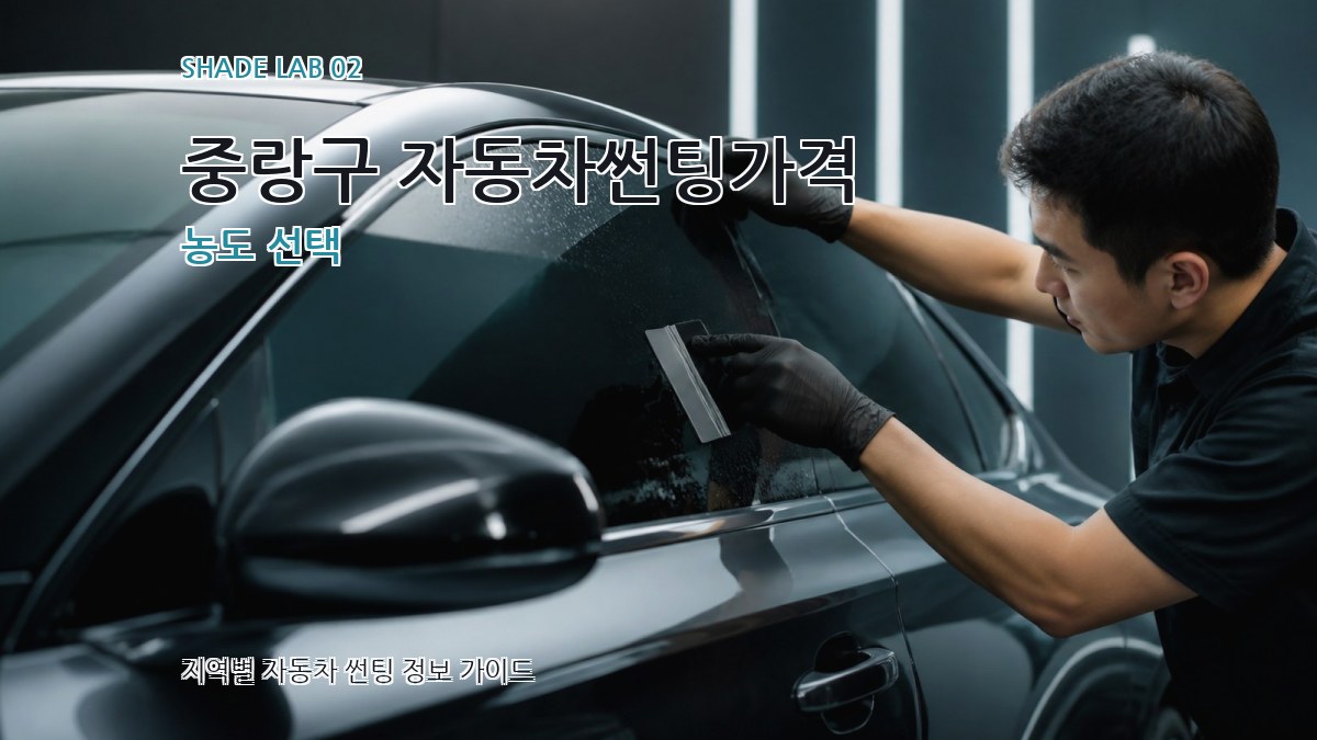 중랑구 자동차썬팅가격 농도 선택
