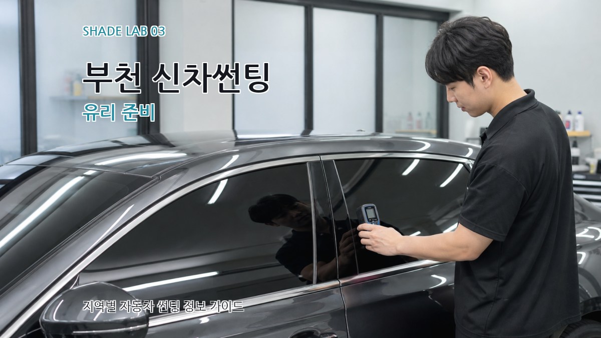 부천 신차썬팅 유리 준비