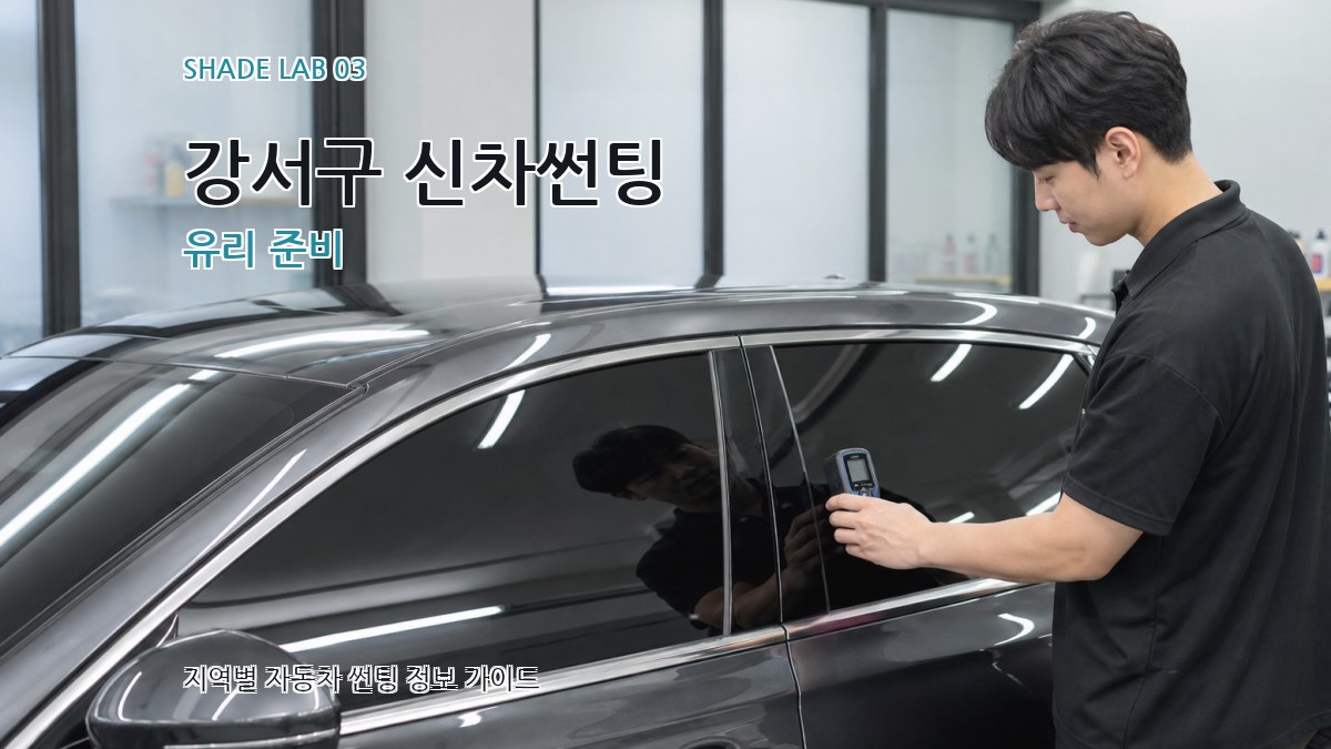 강서구 신차썬팅 유리 준비