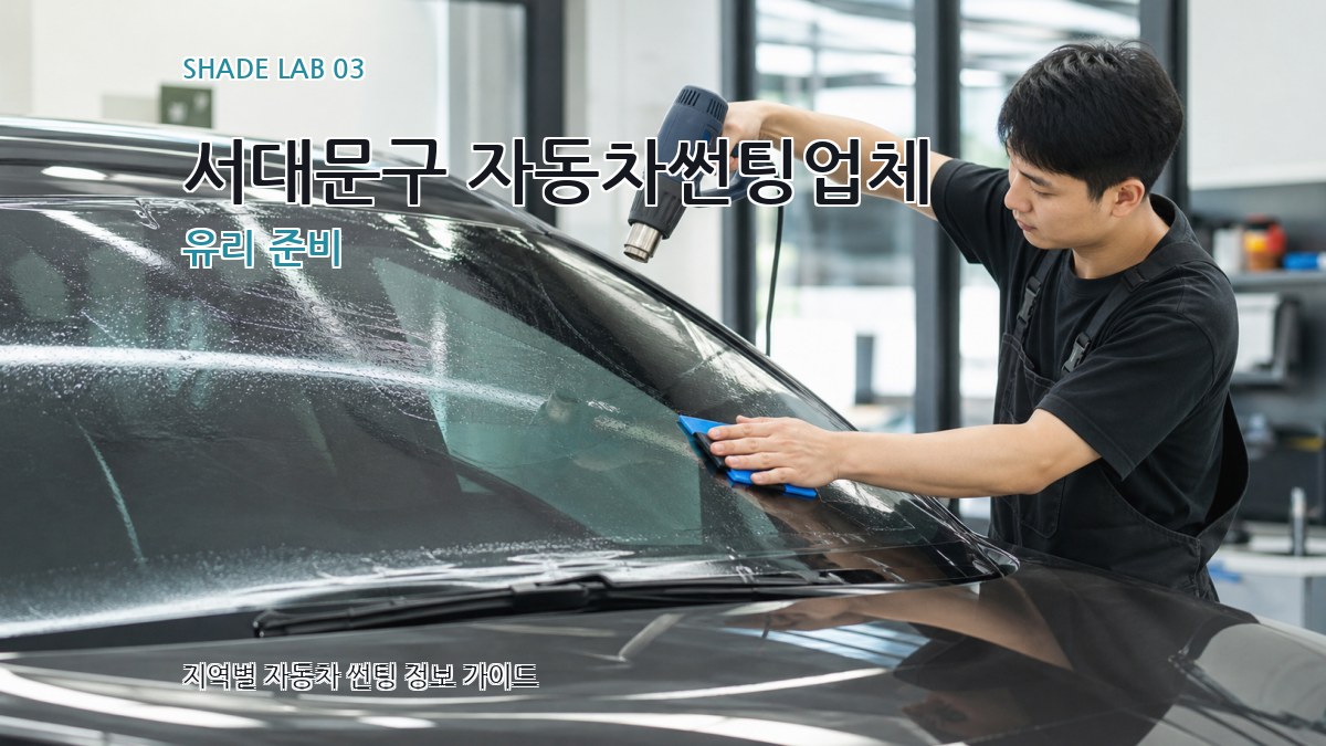 서대문구 자동차썬팅업체 유리 준비