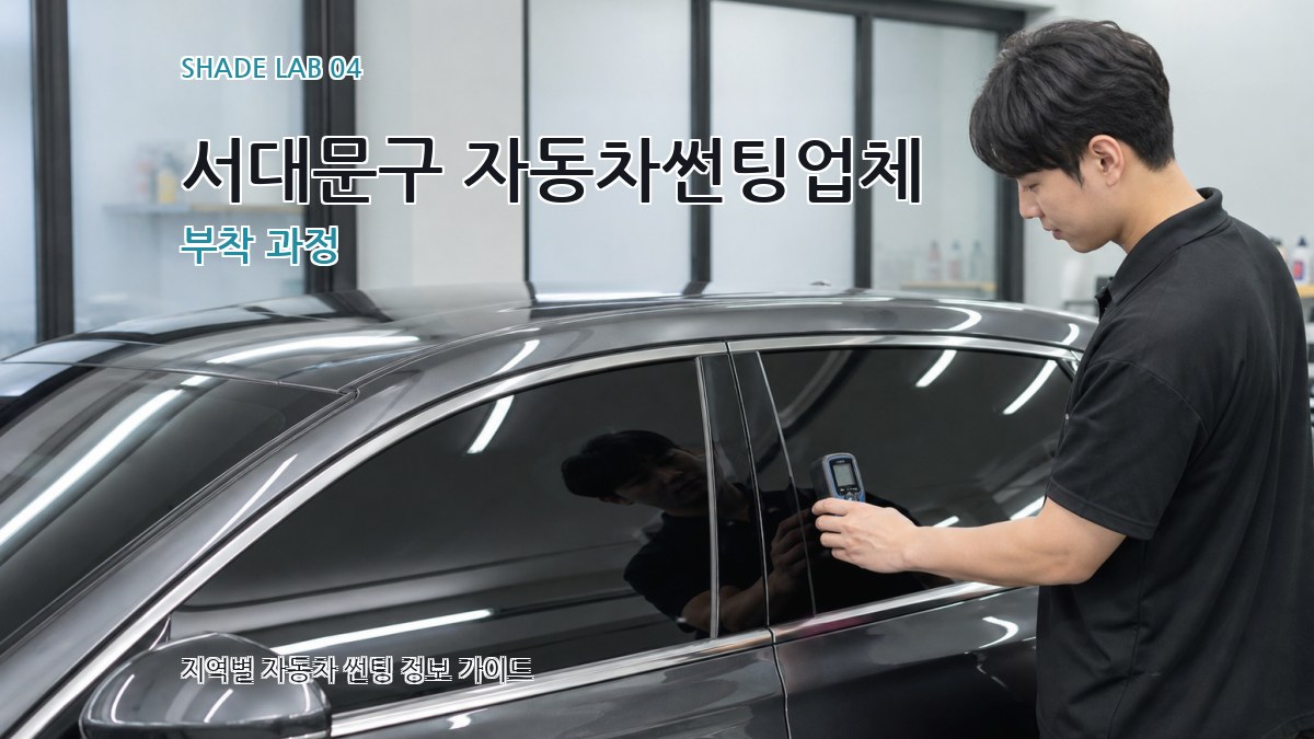 서대문구 자동차썬팅업체 부착 과정