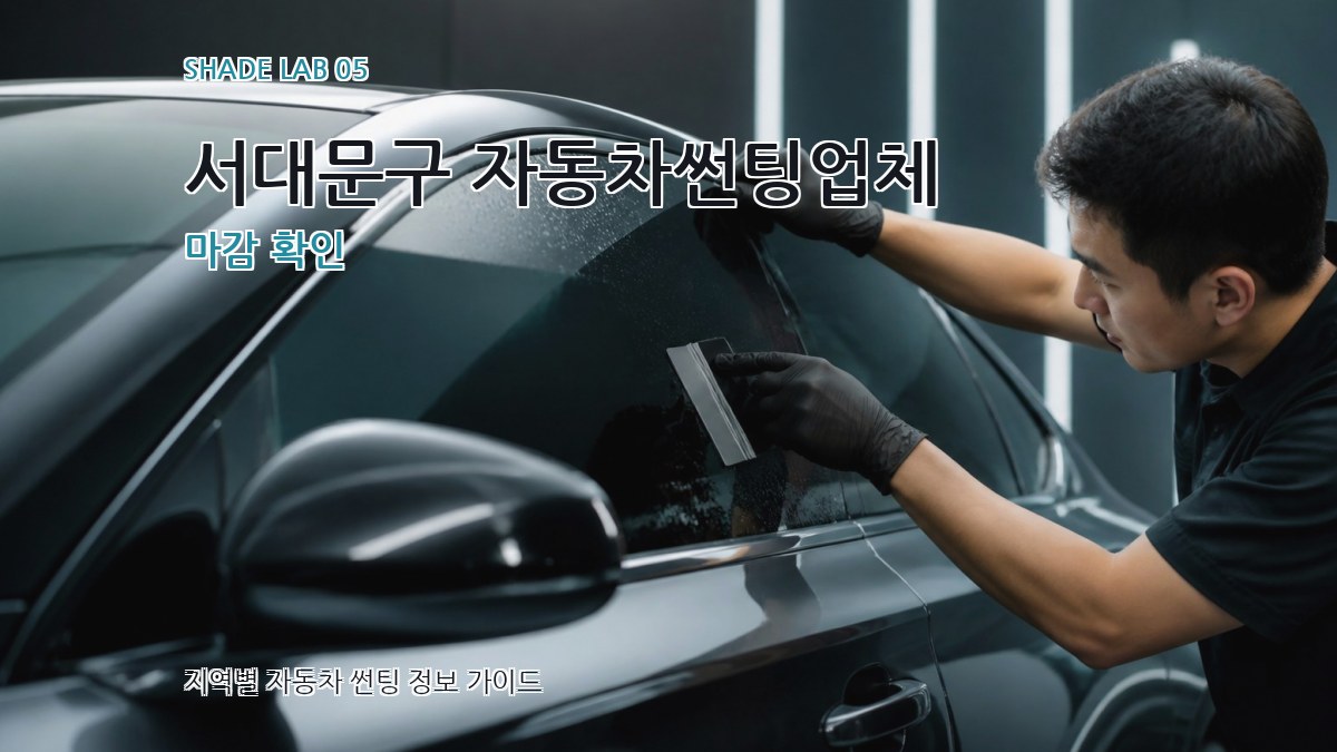 서대문구 자동차썬팅업체 마감 확인