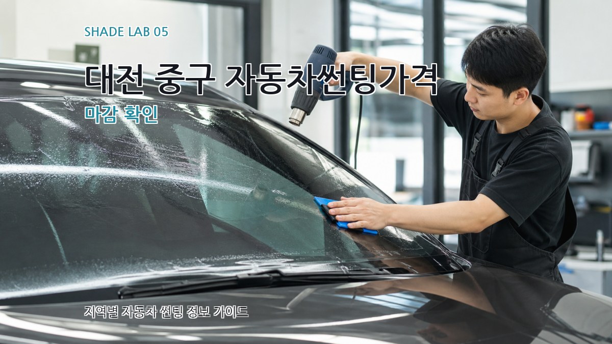 대전 중구 자동차썬팅가격 마감 확인